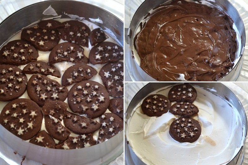 Торт з шоколадного печива
